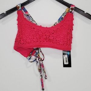 California Waves Crochet Bralette Bikini Top